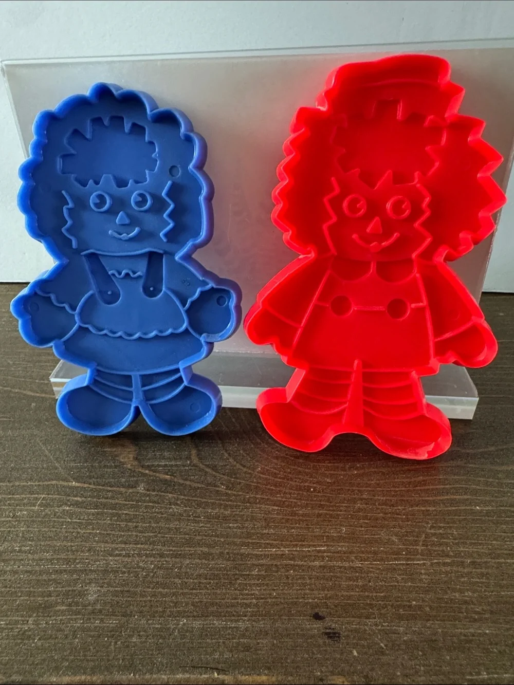 Bobbs Merrill raggedy Ann and Andy cookie cutters vintage set 1970’s 4.5”